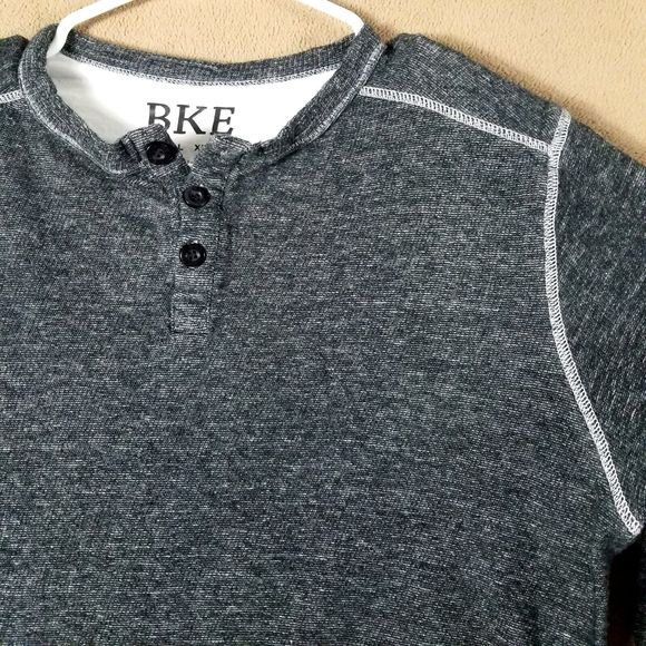 BKE Men's Shirts long Sleeve Pullover Button Collared Size M - Picture 2 of 9